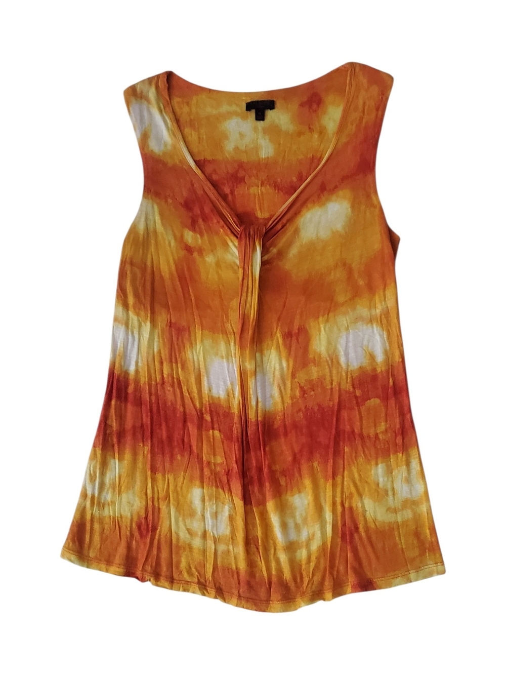 Talbots Orange & Yellow Tie-Dye Sleeveless Tank